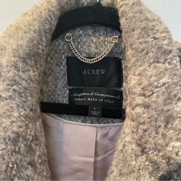 JCREW Italian Wool Car Coat Mushroom Brown and Tan - Picture 3 of 12